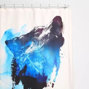 Robert Farkas For DENY Alone As A Wolf Shower Curtain / Urban Outfitters Z62-12
